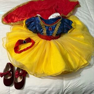 Kids Princess Snow White Costume - Blue, Yellow, Red